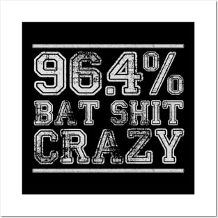 96.4% Bat Sh#t Crazy Posters and Art